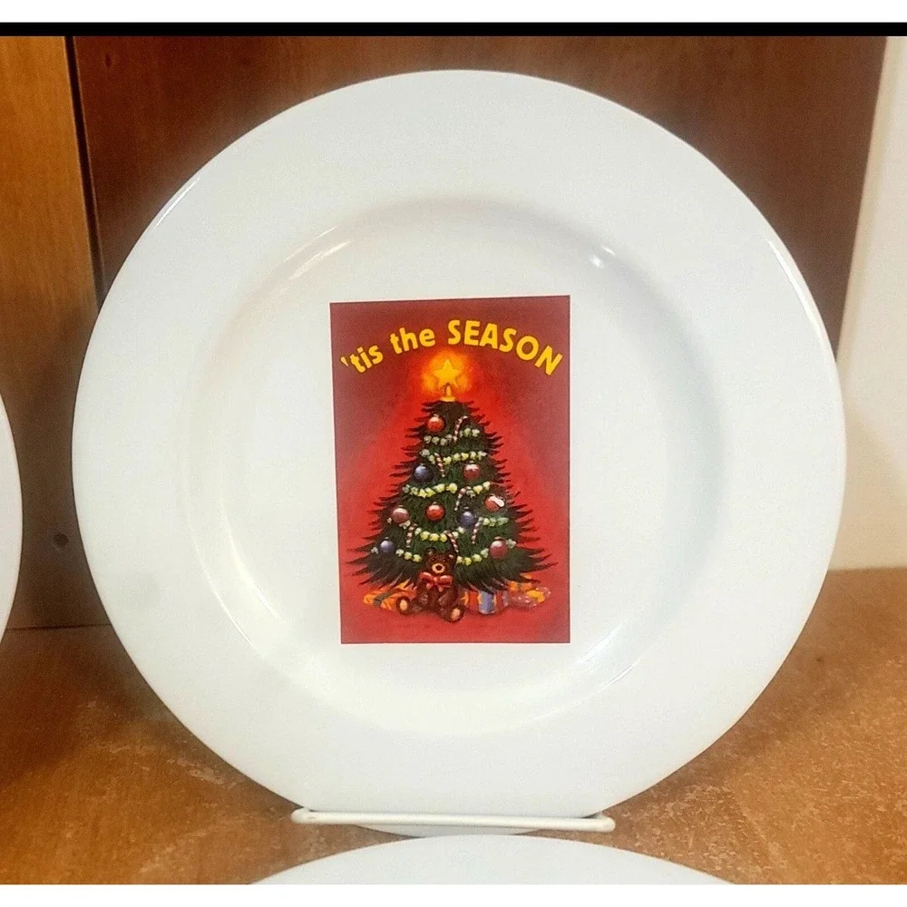 The Marketplace Vintage‎ Celebrate The Season 4 Christmas Plates dishes NEW